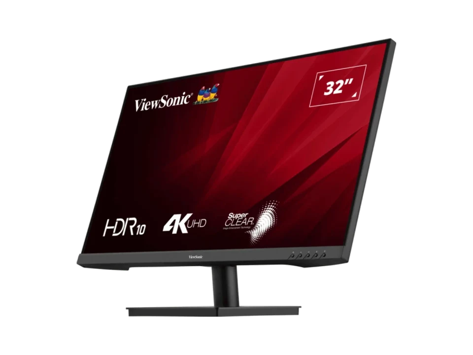 Góc nghiêng cạnh bên và chân đế màn hình ViewSonic VA3208-4K-MHD